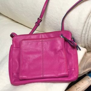 Leather cross body bag